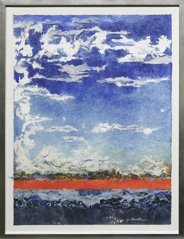 Sunset Over Desert by artist bj thornton